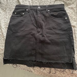 Black denim Aritzia skirt